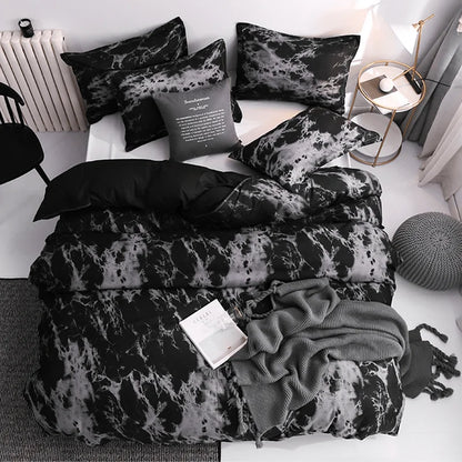 LD"3Pcs Duvet Cover Set with Pillow Case Double Comforter Bedding Set Quilt Cover Queen/King Couple or Single Bed