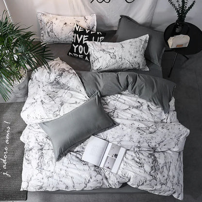 LD"3Pcs Duvet Cover Set with Pillow Case Double Comforter Bedding Set Quilt Cover Queen/King Couple or Single Bed