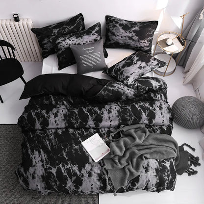 LD"3Pcs Duvet Cover Set with Pillow Case Double Comforter Bedding Set Quilt Cover Queen/King Couple or Single Bed