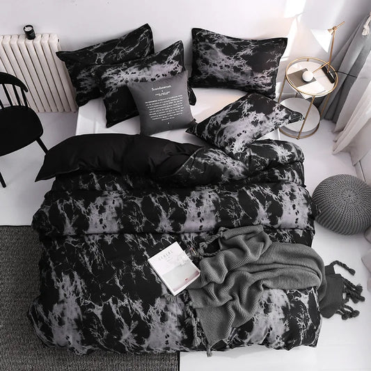LD"3Pcs Duvet Cover Set with Pillow Case Double Comforter Bedding Set Quilt Cover Queen/King Couple or Single Bed