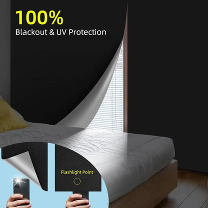 LD“100% Blackout Curtains, Self-adhesive Portable Travel Curtains, Suitable for Living Rooms, Bedrooms, and Home Use.